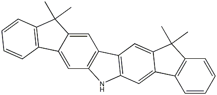 12,12,15,15-tetramethyl-12,15-dihydro-6H-diindeno[1,2-b:2',1'-h]carbazole结构式