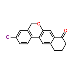 3-氯-10,11-二氢-5H-二苯并[c,g]色满-8(9H)-酮结构式