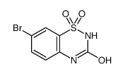 7-BROMO-2H-1,2,4-BENZOTHIADIAZIN-3(4H)-ONE 1,1-DIOXIDE结构式