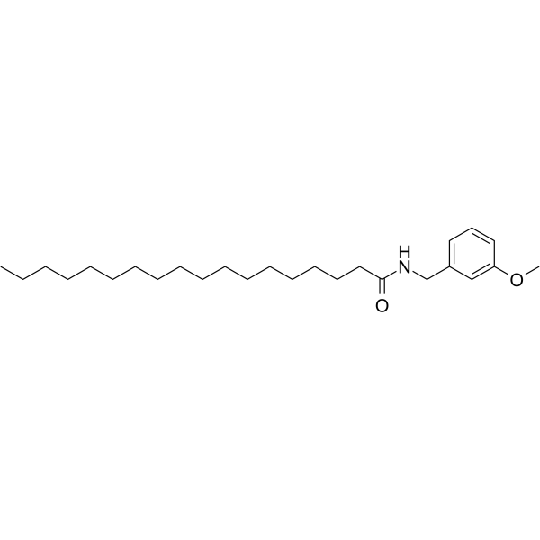 N-(3-甲氧基苄基)-十八碳酰胺结构式