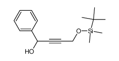 (±) 4-(tert-butyldimethylsilyloxy)-1-phenylbut-2-yn-1-ol Structure