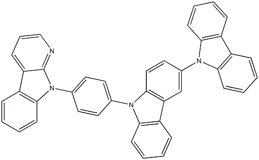 9-(4-(9H-吡啶基[2,3-b]吲哚-9-基)苯基)-9H -3,9'-联咔唑结构式