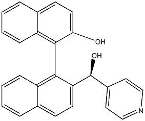 (R)-2-羟基-2'-[(S)-羟基(4-吡啶基)甲基]-[1,1'-联萘]结构式
