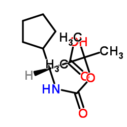 Boc-D-环戊基甘氨酸结构式