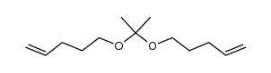 Acetone dipent-4-enyl acetal Structure