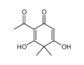 2-acetyl-3,5-dihydroxy-4,4-dimethyl-2,5-cyclohexadien-1-one结构式