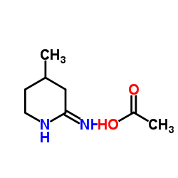 2-亚氨基-4-甲基哌啶乙酸盐结构式