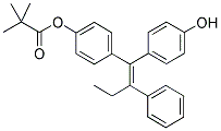 (E)-4-(1-(4-羟基苯基)-2-苯基丁-1-烯-1-基)苯基新戊酸酯结构式