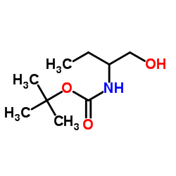 tert-Butyl (1-hydroxybutan-2-yl)carbamate结构式