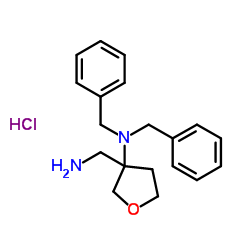 3-(Aminomethyl)-N,N-dibenzyltetrahydro-3-furanamine hydrochloride (1:1)结构式