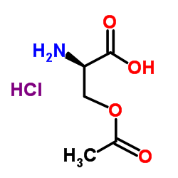 (R)-3-乙酰氧基-2-氨基丙酸盐酸盐结构式