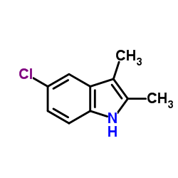 5-氯-2,3-二甲基-1H-吲哚结构式