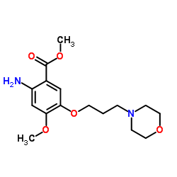 2-氨基-4-甲氧基-3-(3-吗啉丙氧基)苯甲酸甲酯结构式