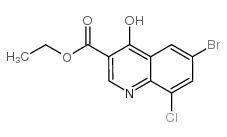 6-溴-8-氯-4-羟基-喹啉-3-羧酸乙酯结构式