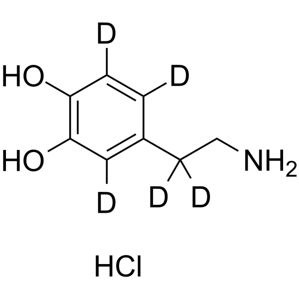 Dopamine-d5 hydrochloride Structure