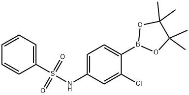 2-氯-4-(苯磺酰氨基)苯硼酸频哪醇酯结构式