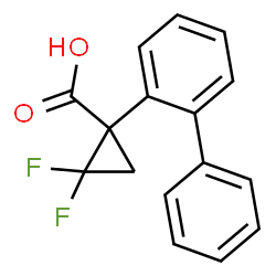 1-([1,1'-biphenyl]-2-yl)-2,2-difluorocyclopropane-1-carboxylic acid Structure