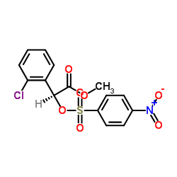 (R)-2-(2-氯苯基)-2-(4-硝基苯基磺酰氧基)乙酸甲酯结构式