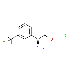 (S)-2-氨基-2-(3-(三氟甲基)苯基)乙醇盐酸盐结构式