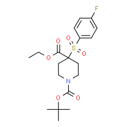 1-TERT-BUTYL 4-ETHYL 4-(4-FLUOROPHENYLSULFONYL)PIPERIDINE-1,4-DICARBOXYLATE picture