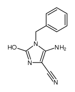 5-amino-1-benzyl-4-cyano-2-hydroxyimidazole结构式