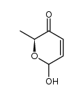(S)-6-hydroxy-2-methyl-2,6-dihydropyran-3-one结构式