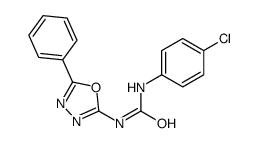 1-(4-Chlorophenyl)-3-(5-phenyl-1,3,4-oxadiazol-2-yl)ure结构式