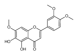 5,6-dihydroxy-7,3',4'-trimethoxyflavone Structure