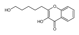 3-羟基-2-(5-羟基戊基)苯并吡喃-4-酮结构式