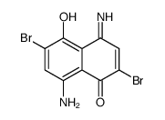 8-amino-2,6-dibromo-5-hydroxy-[1,4]naphthoquinone-4-imine结构式