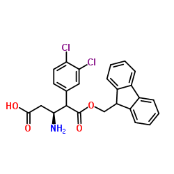 Fmoc-(S)-3-氨基-4-(3,4-二氯苯基)丁酸结构式