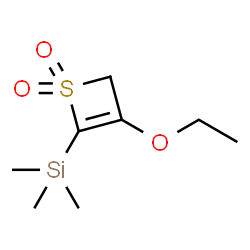 Silane, (3-ethoxy-1,1-dioxido-2H-thiet-4-yl)trimethyl- (9CI) Structure