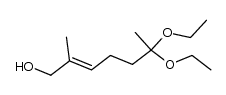6,6-diethoxy-2-methyl-hept-2-en-1-ol结构式