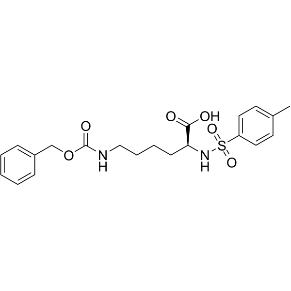 Nε-苄氧羰基-Nα-甲苯磺酰基-L-赖氨酸结构式