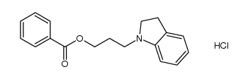 1-(3-benzoyloxypropyl)-2,3-dihydroindole hydrochloride结构式