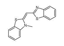 2-(1,3-benzothiazol-2-ylmethylidene)-3-methyl-1,3-benzothiazole Structure
