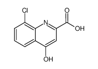 8-Chloro-4-hydroxy-quinoline-2-carboxylic acid Structure