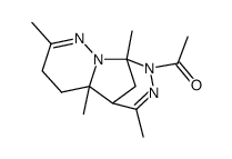 8-acetyl-2,4a,6,9-tetramethyl-3,4,4a,5,8,9-hexahydro-5,9-methano-pyridazino[1,6-d][1,2,4]triazepine Structure