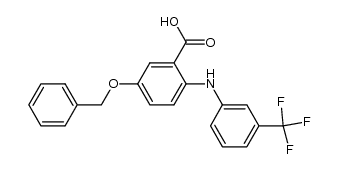 Benzoic acid,5-(phenylmethoxy)-2-[[3-(trifluoromethyl)phenyl]amino]-结构式