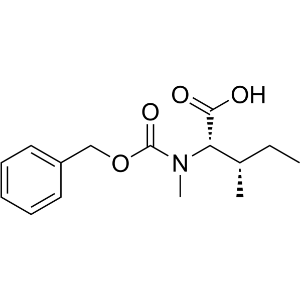 N-[(Benzyloxy)carbonyl]-N-methyl-L-isoleucine Structure