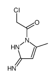 1-(氯乙酰基)-5-甲基-1H-吡唑-3-胺(9ci)结构式