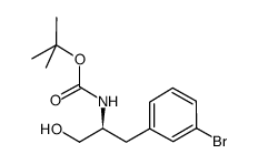 tert-butyl[(1S)-1-(3-bromobenzyl)-2-hydroxyethyl]carbamate Structure