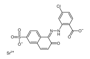 strontium,4-chloro-2-[(2Z)-2-(2-oxo-6-sulfonatonaphthalen-1-ylidene)hydrazinyl]benzoate Structure