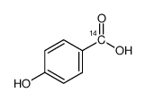 4-hydroxybenzoic acid [carboxyl-14c]结构式