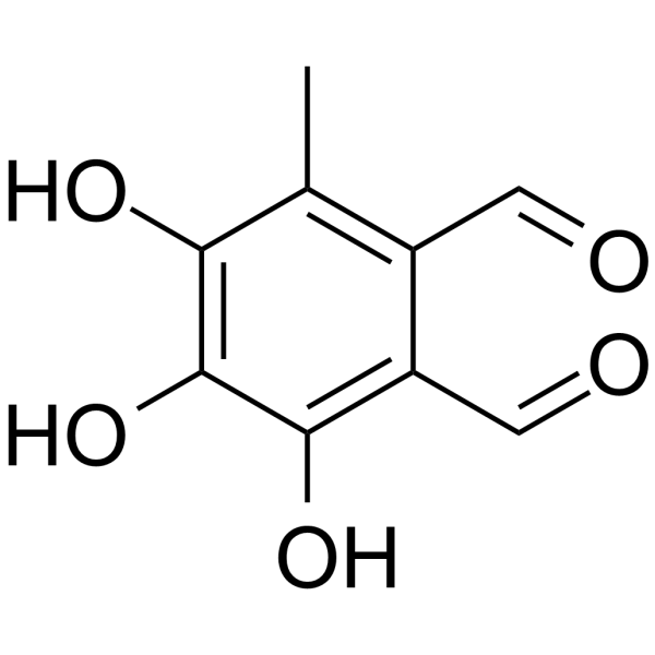 3,4,5-trihydroxy-6-methylphthalaldehyde结构式