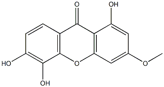 1,5,6-三羟基-3-甲氧基呫吨酮结构式