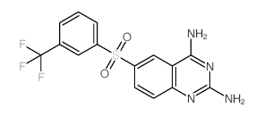 2,4-Quinazolinediamine,6-[[3-(trifluoromethyl)phenyl]sulfonyl]- Structure