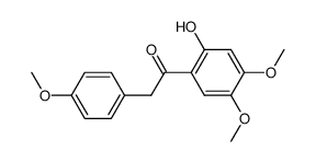 1-(2-hydroxy-4,5-dimethoxyphenyl)-2-(4-methoxyphenyl)ethanone结构式
