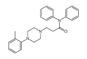3-[4-(2-methylphenyl)piperazin-1-yl]-N,N-diphenylpropanamide结构式