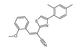 (E)-2-[4-(2,4-dimethylphenyl)-1,3-thiazol-2-yl]-3-(2-methoxyphenyl)prop-2-enenitrile Structure